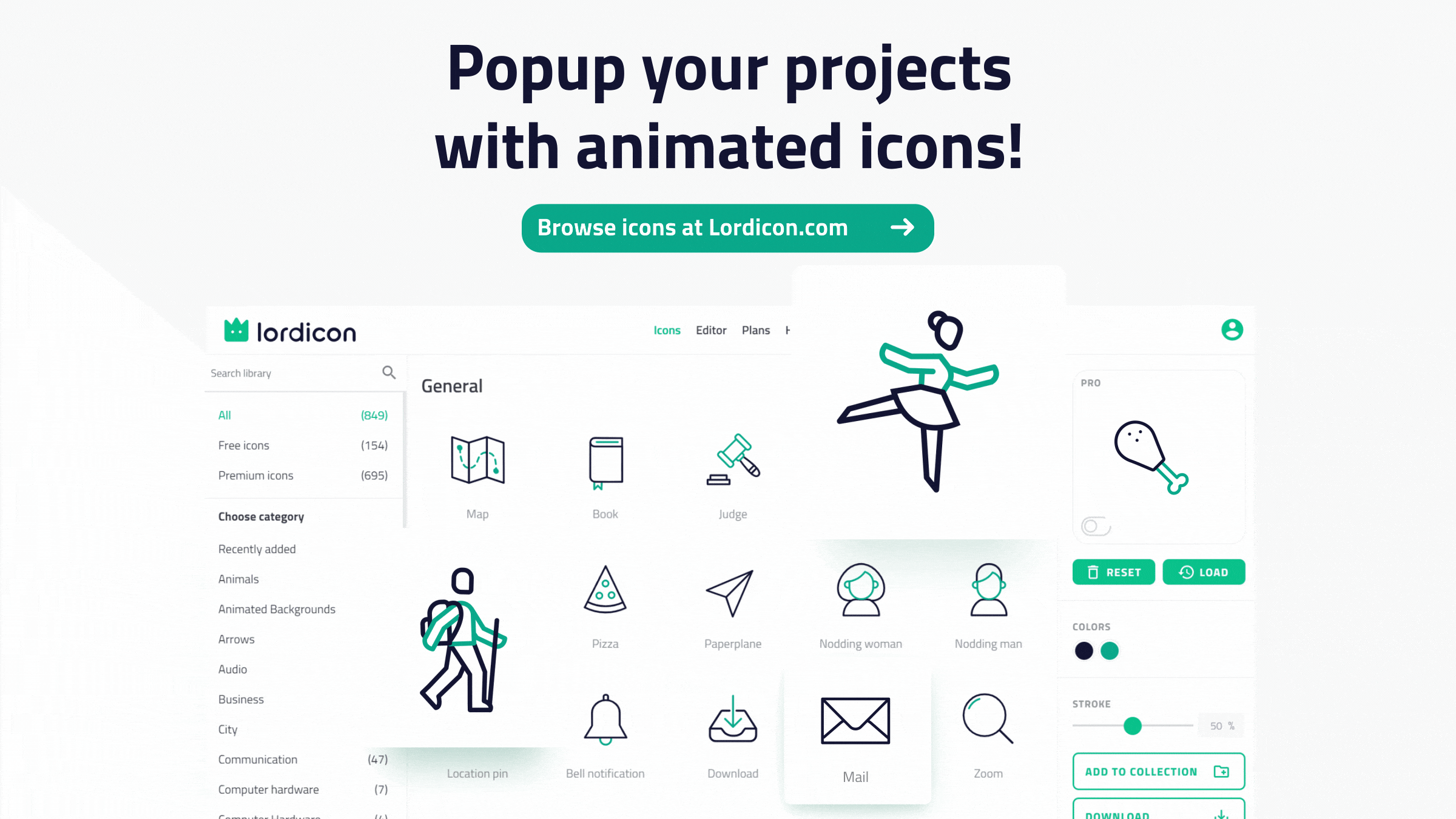 Another great tool with thousands of icons to choose from. I used many of the animated icons in my site redesign. They really helped bring the overall design and layout to life and it was super affordable!